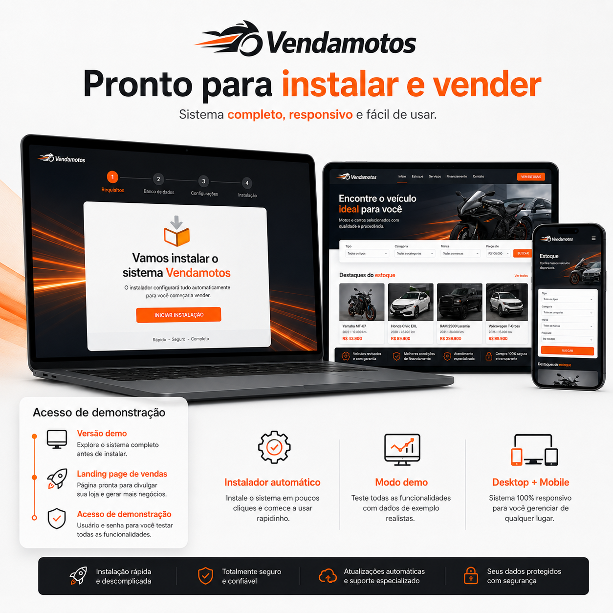 Vendamotos — Sistema de Catálogo e Gestão de Estoque para Lojas de Veículos