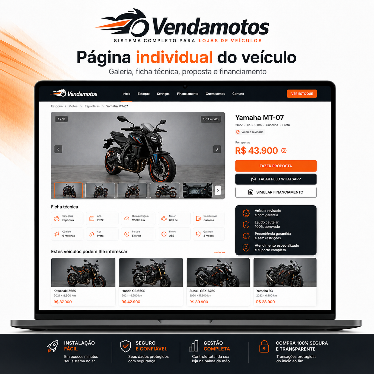 Vendamotos — Sistema de Catálogo e Gestão de Estoque para Lojas de Veículos