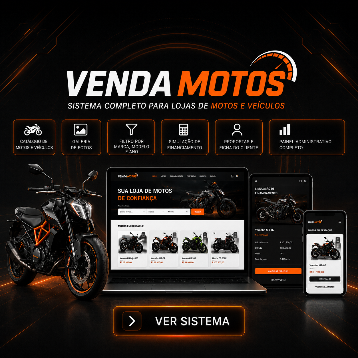 Vendamotos — Sistema de Catálogo e Gestão de Estoque para Lojas de Veículos