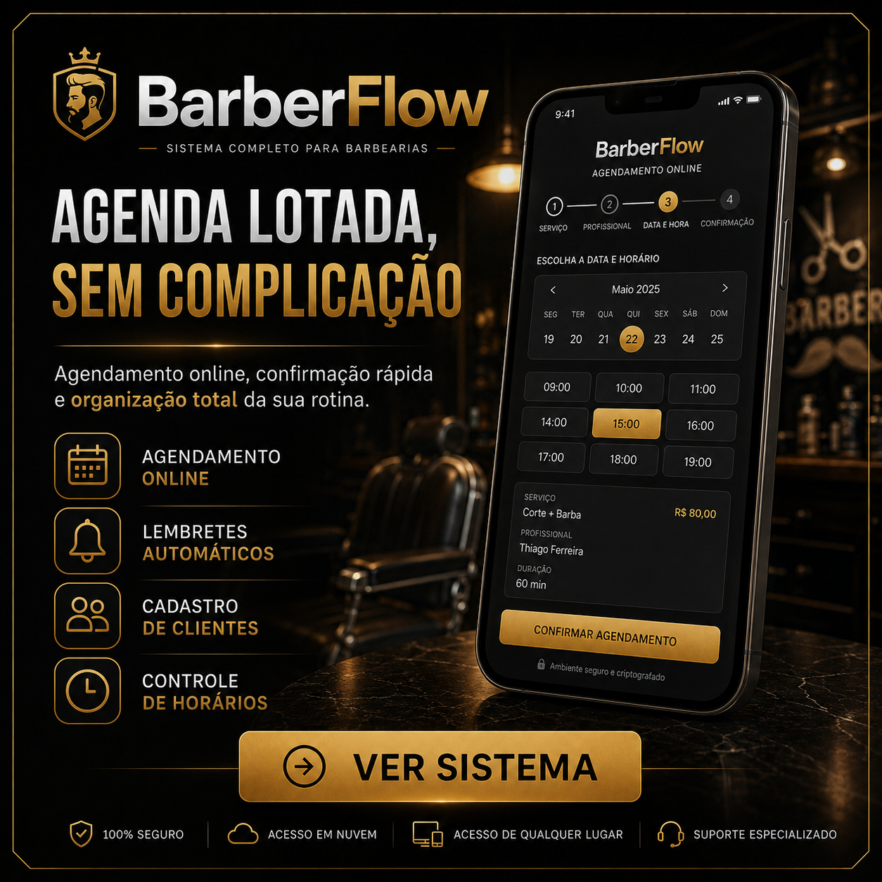 Sistema para Gerenciamento de Barbearia com agendamento