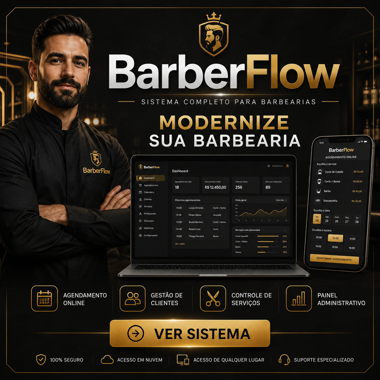 Sistema para Gerenciamento de Barbearia com agendamento