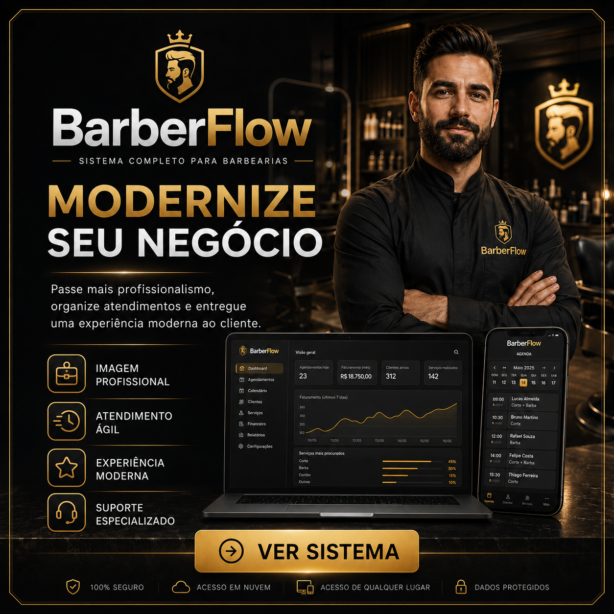 Sistema para Gerenciamento de Barbearia com agendamento